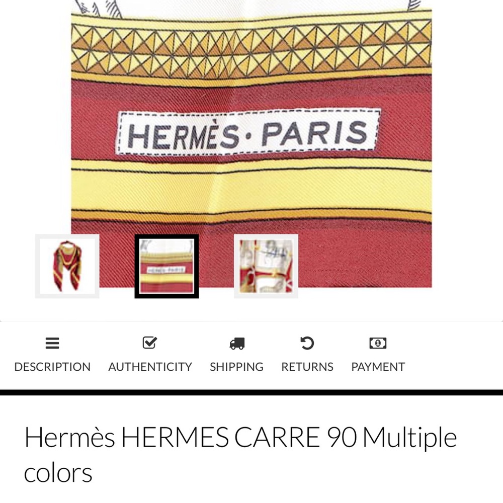 Vintage Hermes Scarf- bought in Paris